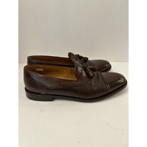 Men's Peter Huber Slip On Loafers Dress Shoes Size 10.5 B Brown Leather Tassels